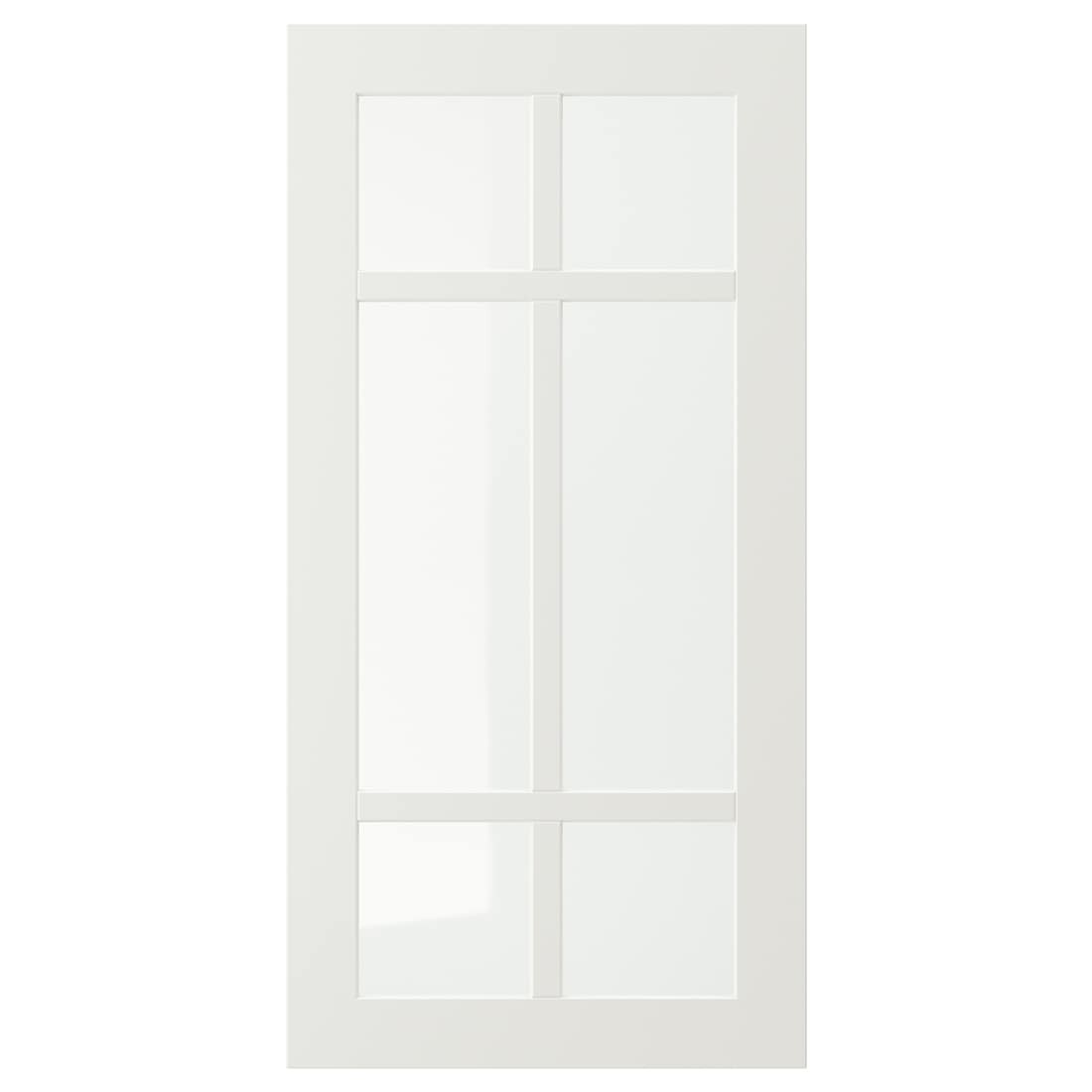 STENSUND СТЕНСУНД Стеклянная дверь, белый, 40x80 см