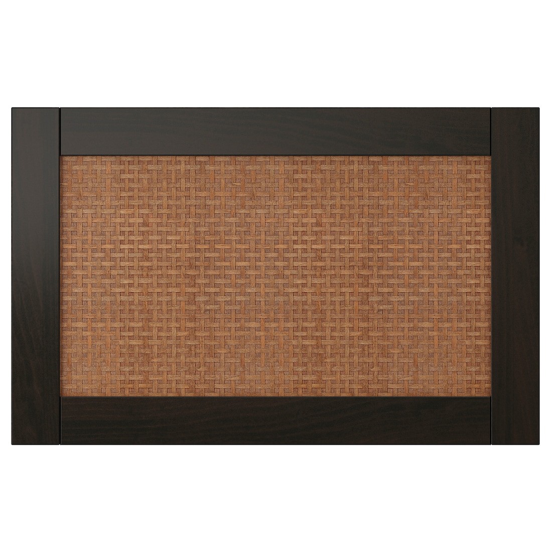 STUDSVIKEN Дверь / фронтальная панель ящика, темно-коричневый / плетеный тополь, 60x38 см