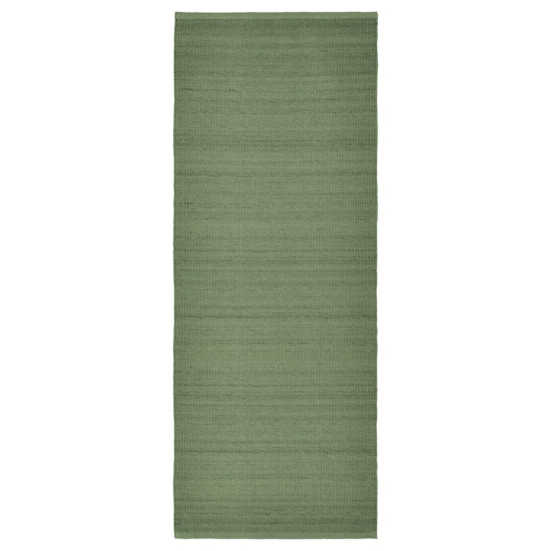 TIDTABELL Ковер безворсовый, зеленый, 80x200 см