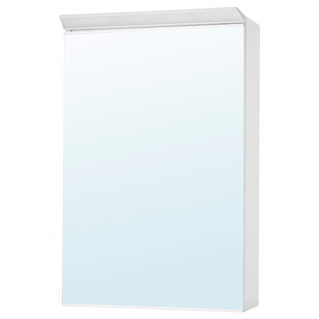 TREASJÖN зеркальный шкаф 1 дверца/встроенная подсветка, 50x17x75 см