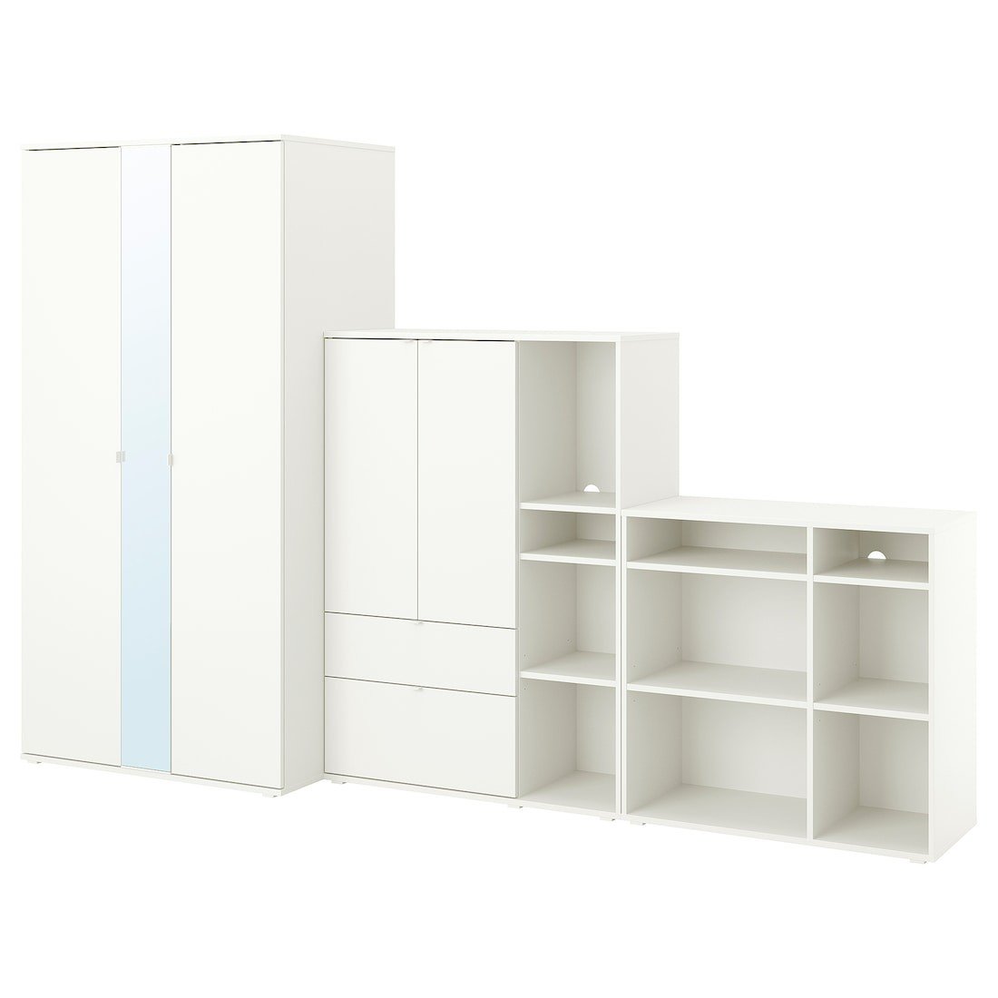VIHALS Комбинация шкафов, белый, 305x57x200 cм