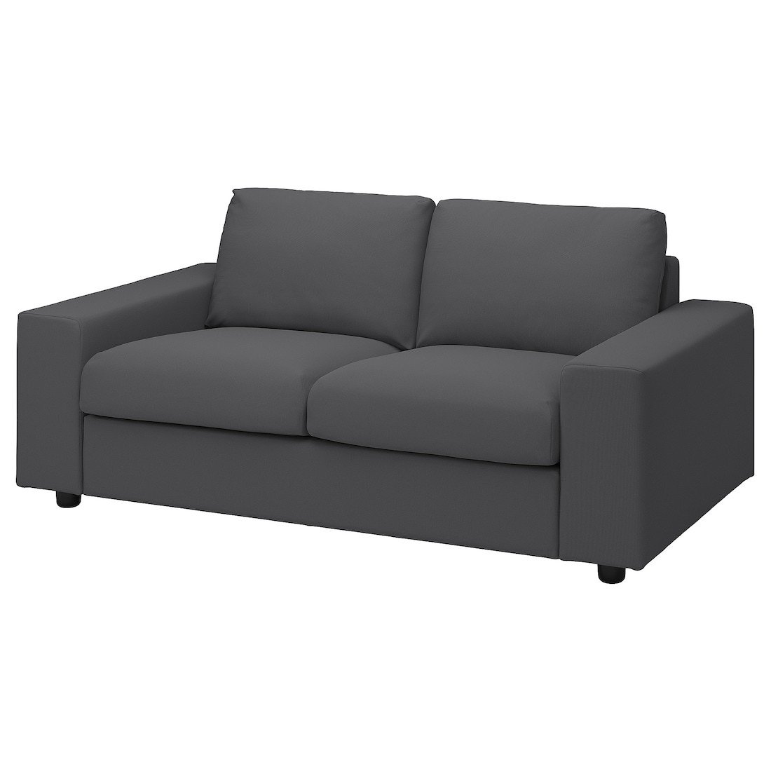 VIMLE ВИМЛЕ 2-местный диван, с широкими подлокотниками / Hallarp серый