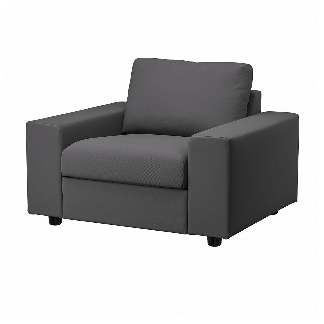 VIMLE ВИМЛЕ Кресло, с широкими подлокотниками / Hallarp серый