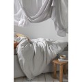 H&M Home Односпальное льняное постельное белье, светло-серый, 150x200 + 50x60 0188590002 | 0188590002