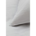 H&M Home Двуспальное льняное постельное белье, светло-серый, 200x200 + 50x60 0188589002 | 0188589002
