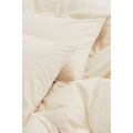 H&M Home Двуспальное постельное белье из хлопка, светло-бежевый, 200x200 + 50x60 0453853053 0453853053