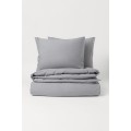H&M Home Двуспальное постельное белье из хлопка, Серый, Разные размеры 0496279004 | 0496279004