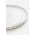 H&M Home Большая керамическая тарелка, Натуральный белый/глянцевый 0644385008 | 0644385008