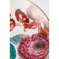 H&M Home Фарфоровая тарелка, Белые цветы 0744026002 | 0744026002