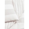 H&M Home Односпальное постельное белье, Светло-серый/Полосатый, 150x200 + 50x60 0805412020 | 0805412020
