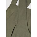 H&M Home Фартук из смесовой льняной ткани, Хаки зеленый, 75x100 0852957003 | 0852957003