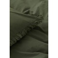 H&M Home Односпальное постельное белье с оборками, Темно-зеленый, 150x200 + 50x60 0878847017 | 0878847017