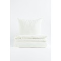 H&M Home Односпальный комплект постельного белья из муслина, Белый, 150x200 + 50x60 0888321001 | 0888321001