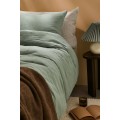 H&M Home Односпальный комплект постельного белья из муслина, зеленый шалфей, Разные размеры 0888321008 | 0888321008