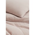H&M Home Односпальный комплект постельного белья из муслина, Бежевый, 150x200 + 50x60 0888321009 | 0888321009