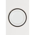 H&M Home Фарфоровая тарелка, белый черный 0912078001 | 0912078001