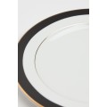 H&M Home Фарфоровая тарелка, белый черный 0912079001 | 0912079001