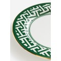 H&M Home Фарфоровая тарелка, Зеленый/Узор 0912079008 | 0912079008