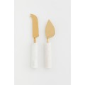H&M Home Мрамор нож для сыра, 2 шт., Золотой/Белый 0949630001 | 0949630001