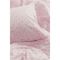 H&M Home Односпальное постельное белье в узоры, Светло-розовый/Горошек, 150x200 + 50x60 0968357006 | 0968357006