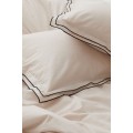 H&M Home Двуспальное постельное белье из смесового льна, светло-бежевый, 200x200 + 50x60 0982016002 | 0982016002