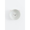 H&M Home Фарфоровая миска с мотивом, Белый/Мышь 0982160005 | 0982160005