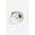 H&M Home Фарфоровая миска с мотивом, Белая собака 0982160006 | 0982160006