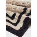 H&M Home Пушистый коврик для ванной, Светло-бежевый/Черный, 60x90 0992460001 0992460001