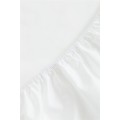H&M Home Сатиновая простынь на резинке, Белый, 160x200 1000739001 | 1000739001