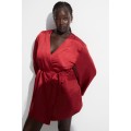 H&M Home Сатиновый халат, Темно-красный, Разные размеры 1037123007 | 1037123007