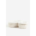H&M Home Стеганая корзина для хранения, 2 шт., Белые цветы 1040919003 | 1040919003