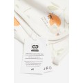 H&M Home Хлопковый плед для новорожденных, Натуральный белый/Фруктовый, 70x70 1049057003 | 1049057003