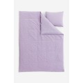 H&M Home Постельное белье из жатой ткани, Светло-фиолетовый, 150x200 + 50x60 1073216005 | 1073216005