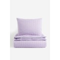 H&M Home Постельное белье из жатой ткани, Светло-фиолетовый, 150x200 + 50x60 1073216005 | 1073216005