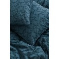 H&M Home Двуспальное постельное белье из хлопка, Темно-бирюзовый/Цветы, 200x200 + 50x60 1076752002 | 1076752002
