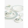 H&M Home Маленькая керамическая тарелка, Белый/Зеленый 1092341003 | 1092341003