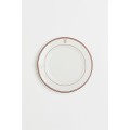 H&M Home Керамическая тарелка, Белый/Коричневый 1092337001 | 1092337001
