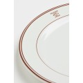H&M Home Керамическая тарелка, Белый/Коричневый 1092337001 | 1092337001
