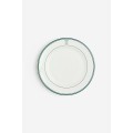 H&M Home Керамическая тарелка, Белый/Зеленый 1092337004 | 1092337004