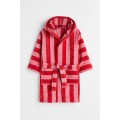 H&M Home Махровый халат в полоски, Красные/Розовые полосы, 98/104 (2-4Y) 1106018001 1106018001