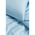 H&M Home Односпальное постельное белье из сатина, Светло-синий, 150x200 + 50x60 1114319003 | 1114319003