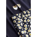 H&M Home Пижама с футболкой и шортами обычного кроя, Темно-синий/Яйца, Разные размеры 1116123010 | 1116123010