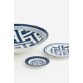 H&M Home Фарфоровая тарелка, Синий/Узор 1122995002 | 1122995002