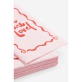 H&M Home Бумажные салфетки, 15 шт., Светло-розовый/Ты любим, 20x11 1127724001 | 1127724001