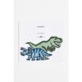H&M Home Нашивки с изображением динозавров, Зеленый/Динозавры 1139495001 1139495001