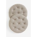 H&M Home Круглая подушка на стул, 2 шт., Серый, Разные размеры 1178517003 | 1178517003