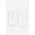 H&M Home Высокий стакан, 2 шт., Прозрачное стекло 1187854002 | 1187854002