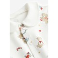 H&M Home Пижама-человечек с закрытой стопой, Белый/Узор, Разные размеры 1204078001 | 1204078001