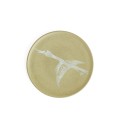 ARKET Тарелка с ручной росписью 22 см - Дымчато-зеленый/Белая птица 1210249002 | 1210249002