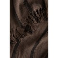 ARKET Льняное одеяло - Коричневый/Черный 1220823001 | 1220823001